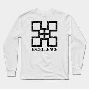 Africa Sankofa Adinkra Symbol "Excellence" Black Colour. Long Sleeve T-Shirt